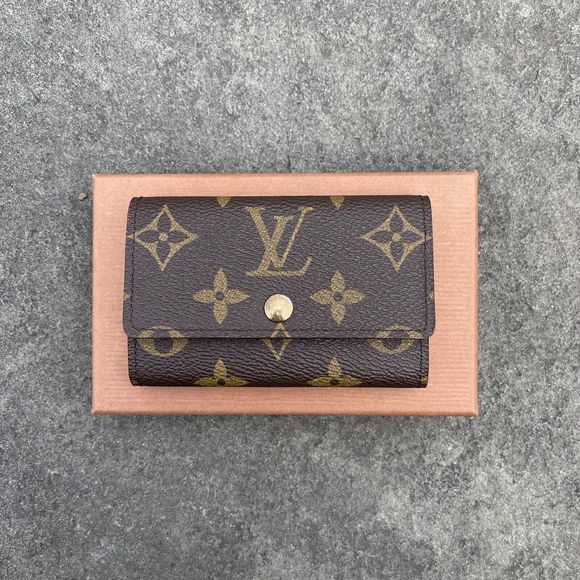 Louis Vuitton 6 Ring Key Holder Monogram Canvas Brown With Box
